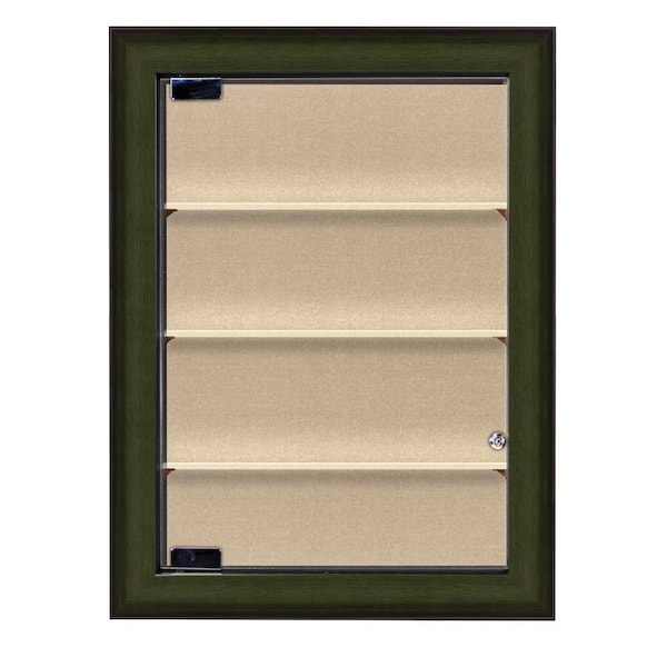 Indoor Enclosed Combo Board, 48"x36", Black Frame/White Porc & Black
